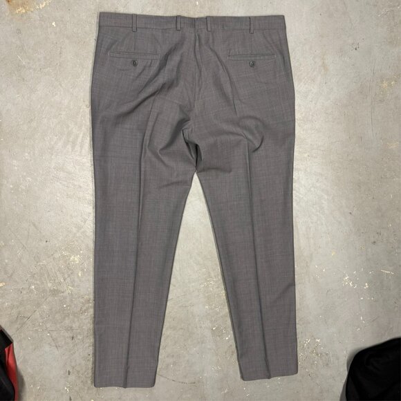 Ermenegildo Zegna Dress Pants Micro-Check Wool Trousers Grey 40x33 - Picture 8 of 10